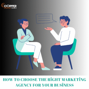 Two people discussing how to choose the right digital marketing agency for their business