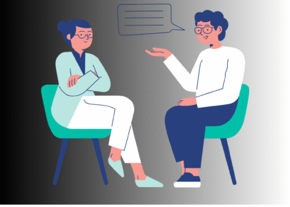 Two people discussing how to choose the right digital marketing agency for their business