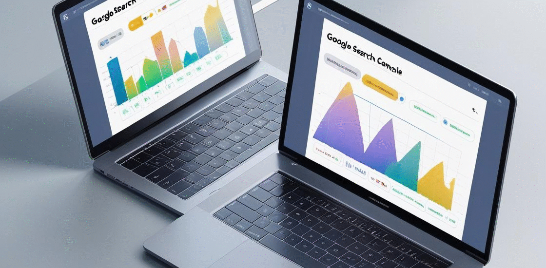 Business professionals exploring digital marketing search results in 2025