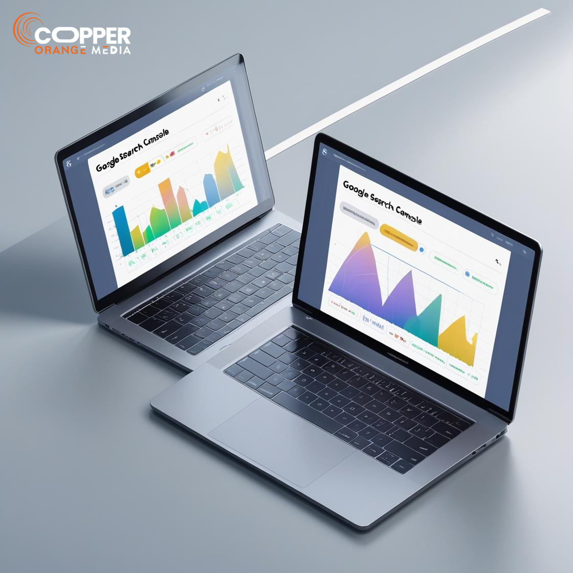 Business professionals exploring digital marketing search results in 2025